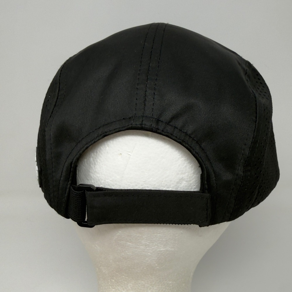 BYLT Premium Basics Mens Black 5 Panel Performance Hat Adjustable Running Cap - Picture 5 of 9